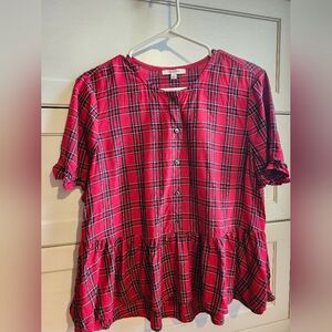 Madewell Plaid top